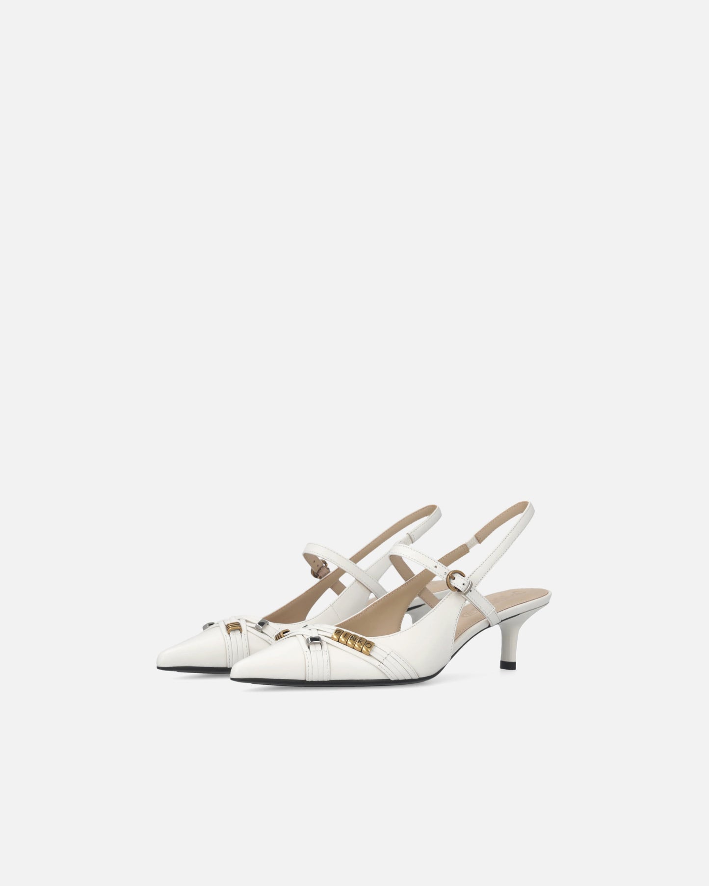 Slingbacks with straps and jewel details