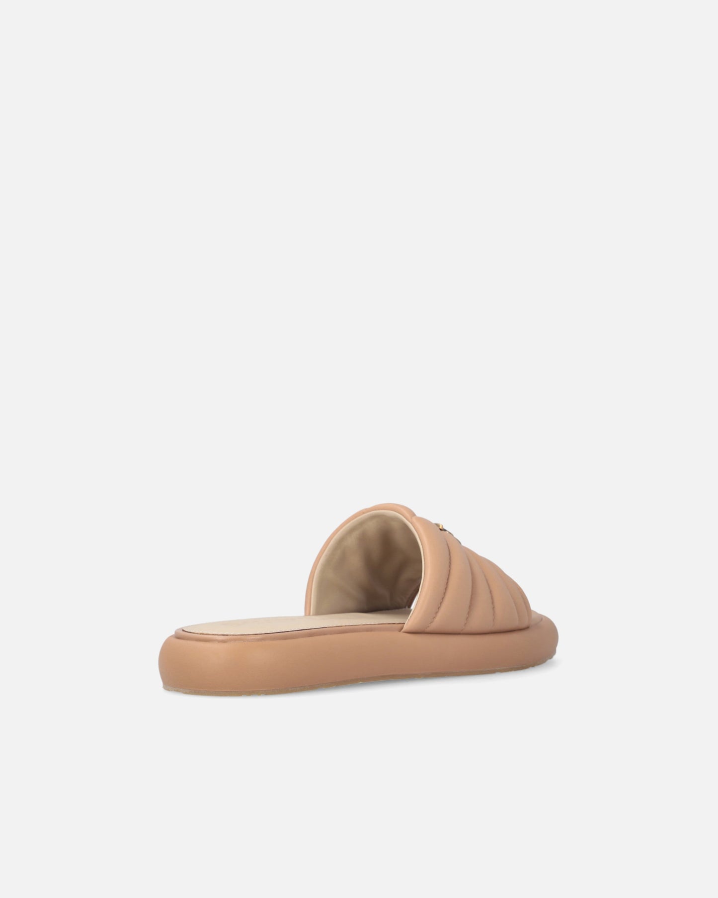 Perforated nappa leather slip-on sandals with Love Birds logo
