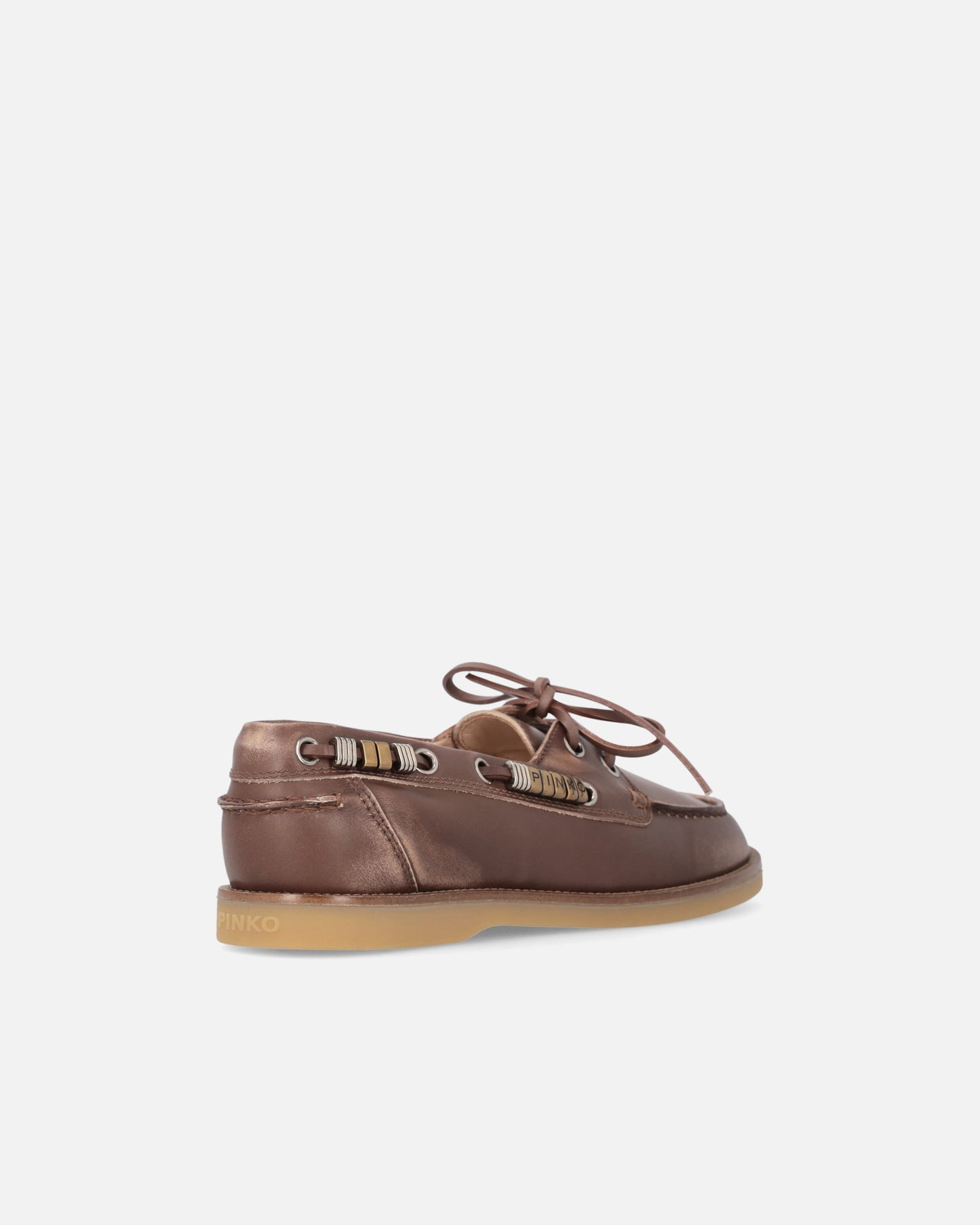 Leather moccasins with jewel details