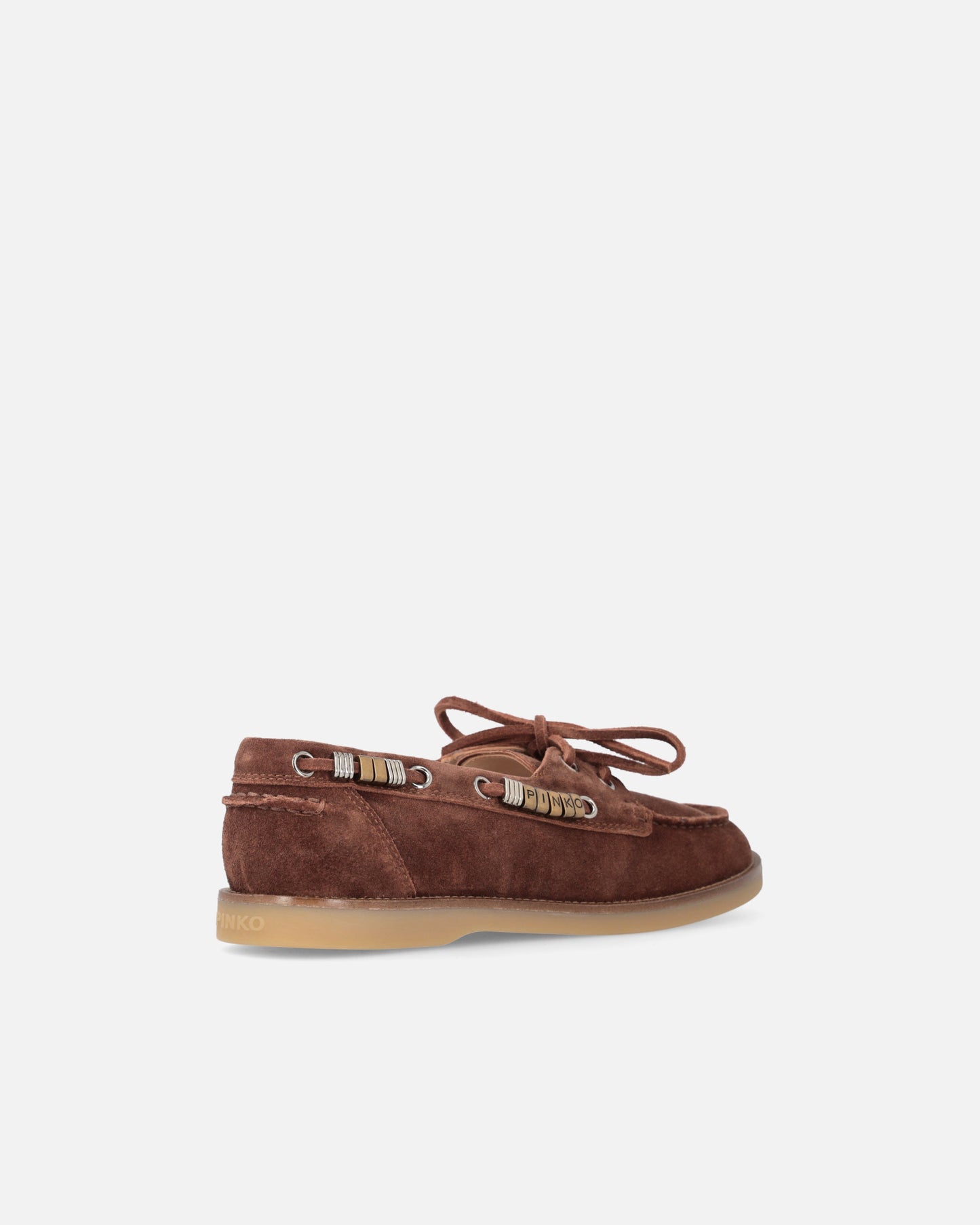 Suede moccasins with jewel details