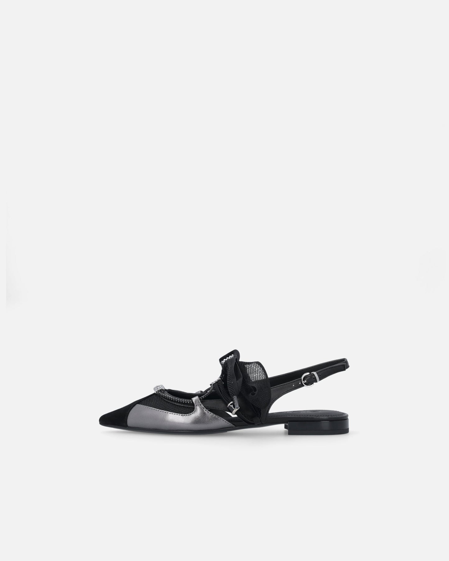 Slingback ballerinas with ties