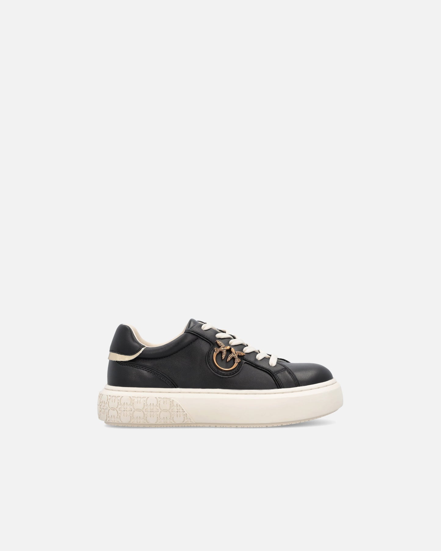 High-soled flatform sneakers with metal logo