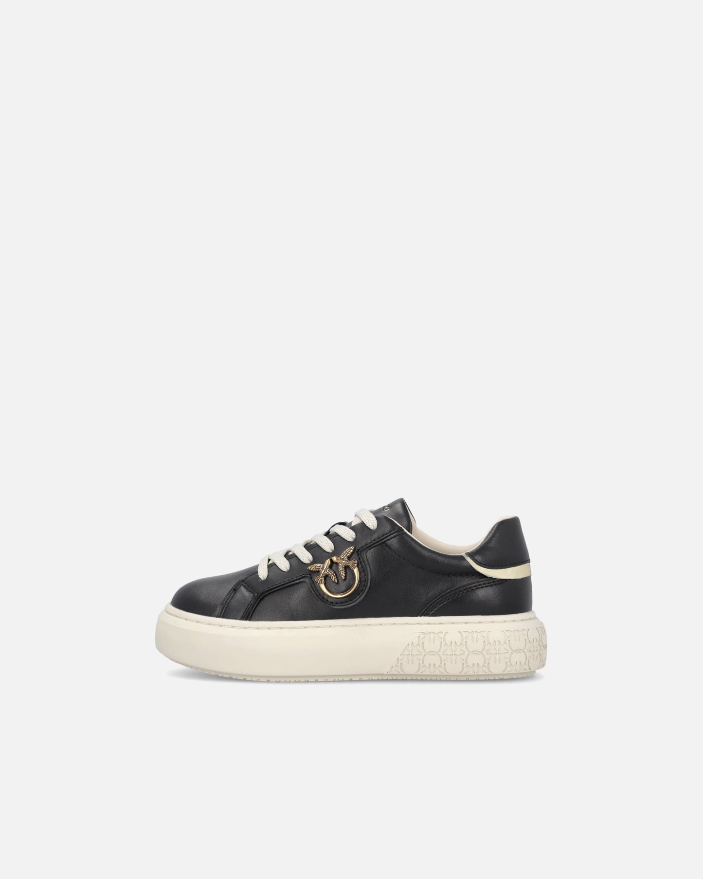 High-soled flatform sneakers with metal logo