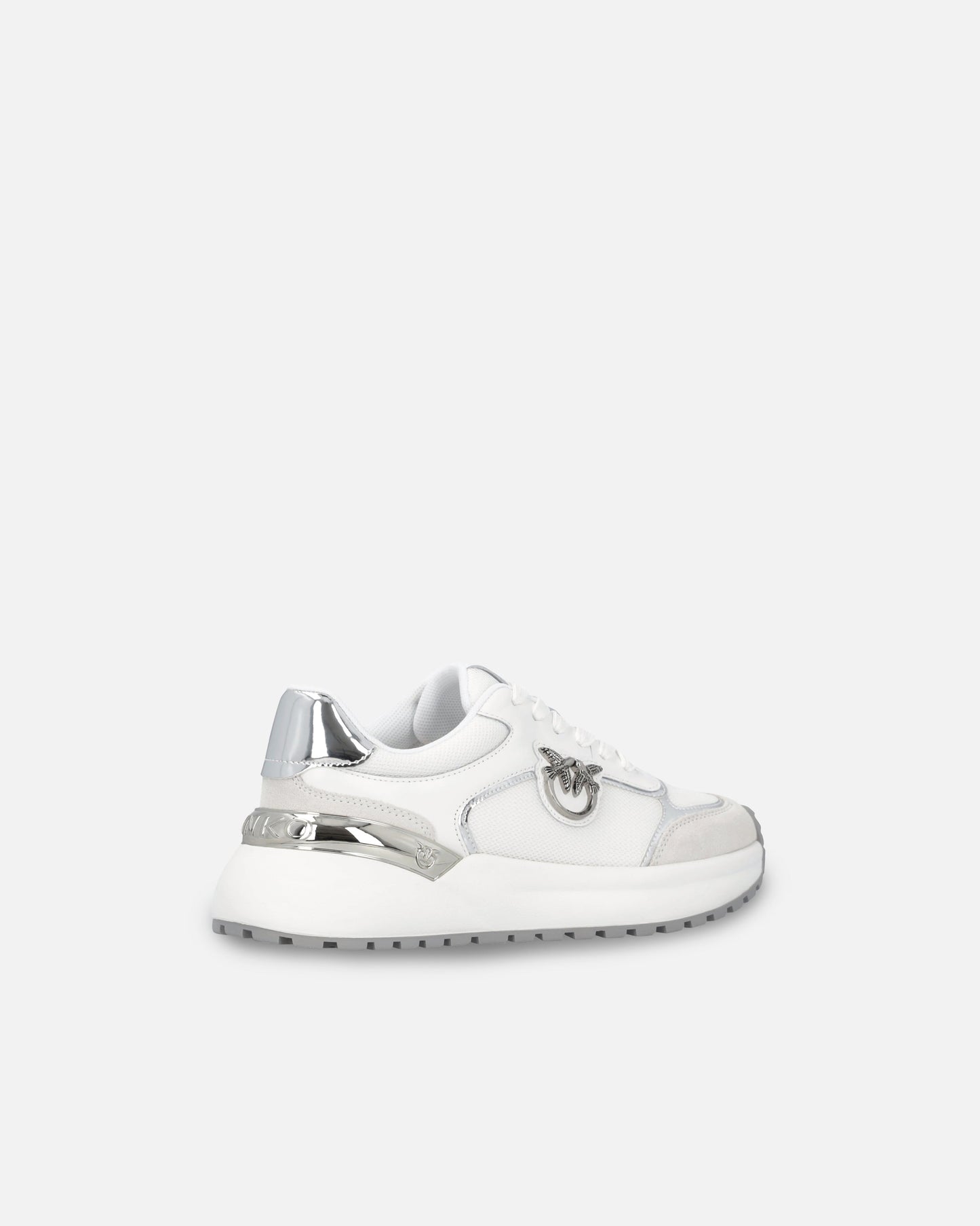 Sneakers with logo and mirror-finish details