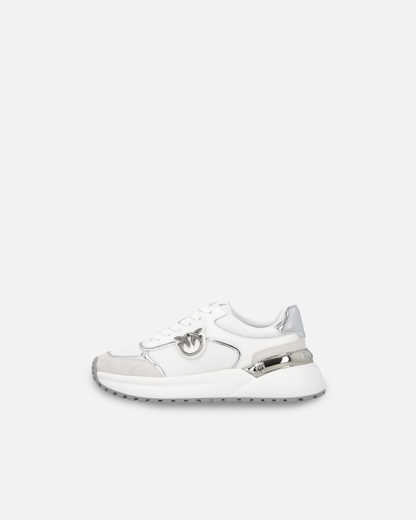Sneakers with logo and mirror-finish details