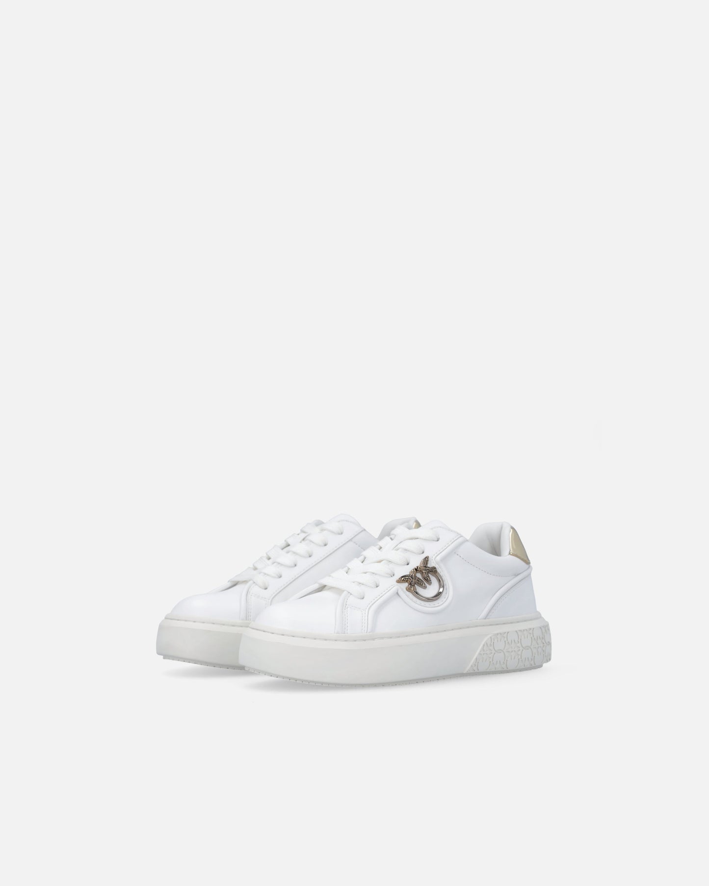 Leather sneakers with Love Birds logo