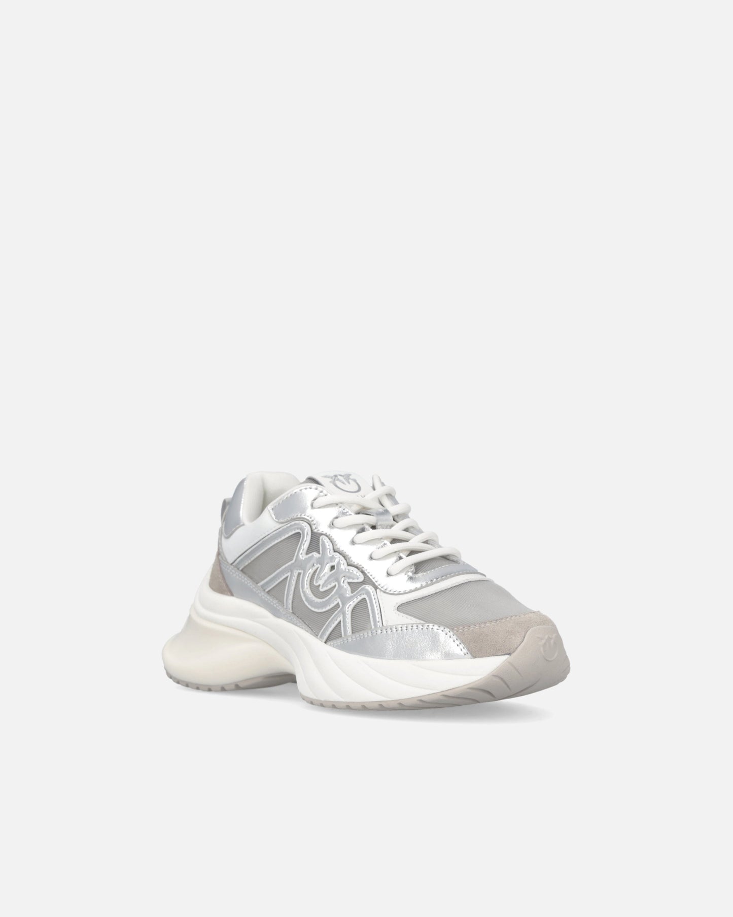 Sneakers with laminated inserts and Love Birds logo