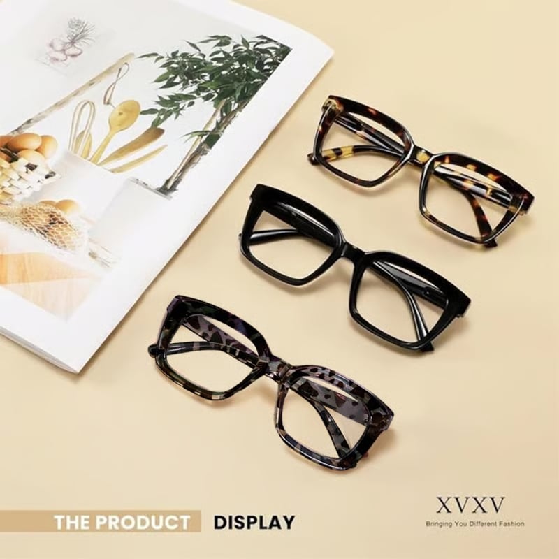 Tortoiseshell Reading Glasses-Blue Light Blocking Oversized Square Readers